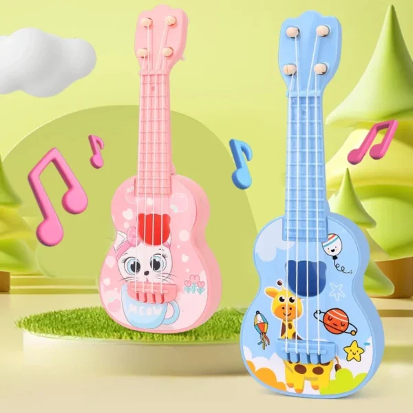 21/26cm Ukulele Kids Guitar Toy Girl Boy Beginners Mini Guitar Instrument Can Play Music Simulation Toy Birthday Gift