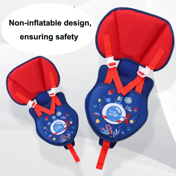 Newborn non inflatable buoyancy swim vest Professional baby neck protection swimming vest Anti rollover baby buoyancy swimsuit - Image 4