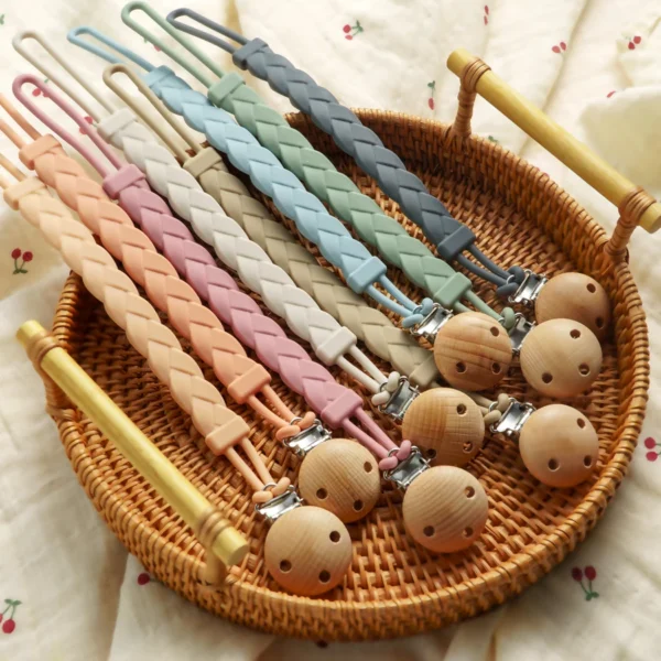 2024 New Baby Gift Teether Chain BPA Free Silicone Baby Pacifier Clip Portable Nipple Holder Teether Toys Baby Accessories - Image 6