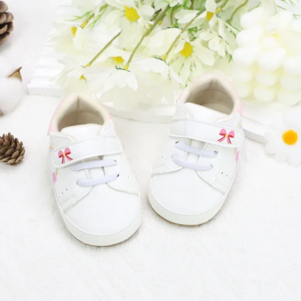 Baby toddler shoes, rainbow and bow design baby sneakers, lightweight and non-slip, suitable for daily & vacation wear, all seas - Image 5